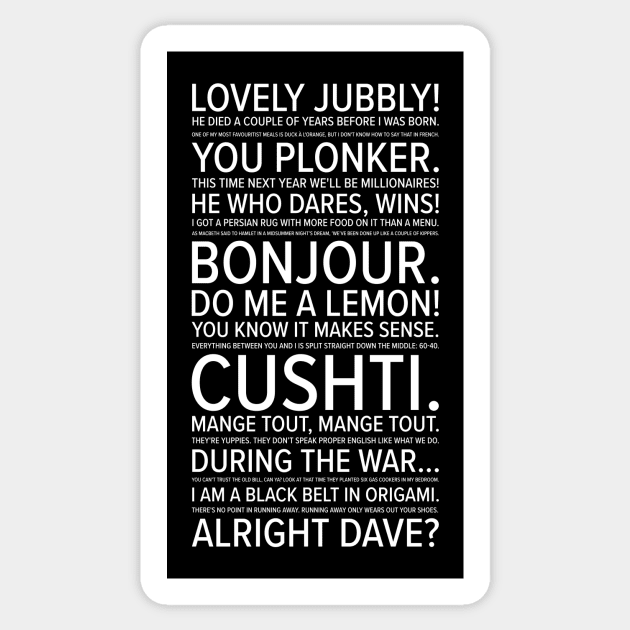 Only Fools And Horses Quotes Sticker by barberdesigniow